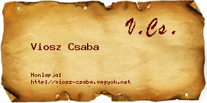 Viosz Csaba névjegykártya