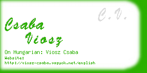 csaba viosz business card